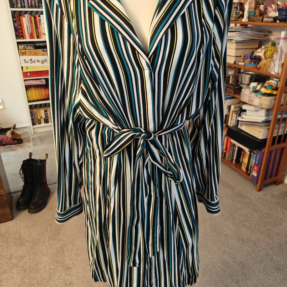 Torrid Multicolor Striped Long Sleeve Dress